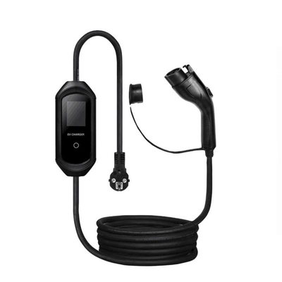 16A Draagbare EV-oplader Type 1 oplaadstation met rode LED-indicator en kabel