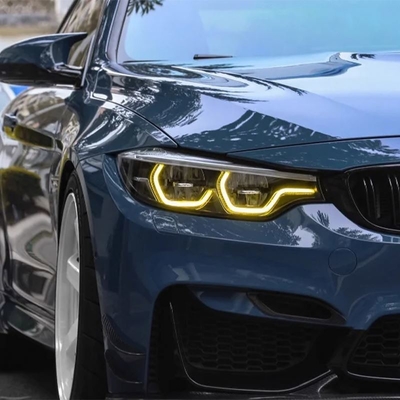 Andere kleur Citroen geel engelenogen DRL LED koplamp voor BMW F80 M3 F32 F82 M4 F36