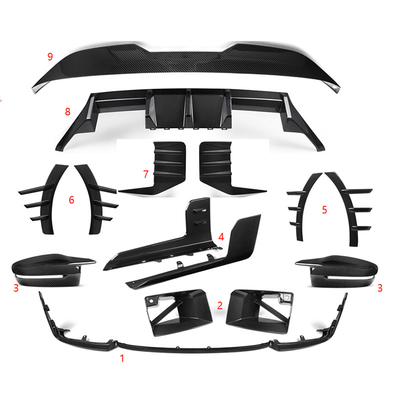 Droog koolstof MP stylus splitter voor BMW G87 M2 Perfecte combinatie van stijl en functie