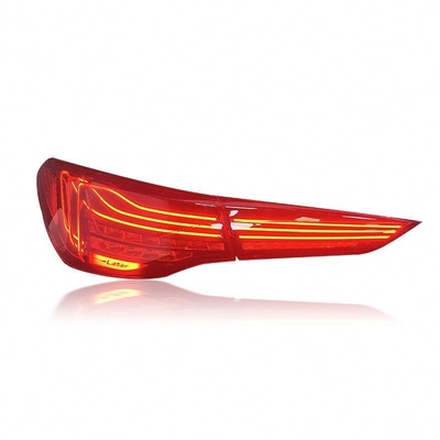 BMW 4 Serie G22 2020 Jaar G82 M4 Model CSL Style Achterlichten Zwart En Rood Kleur