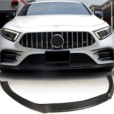 Andere koolstofvezel C257 voorbumper lip splitter kin voor Mercedes Benz CLS CLS 400 Sport CLS53 AMG 2018 2019
