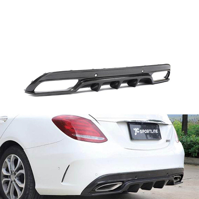 Echte koolstofvezel achterbumper diffuser lip voor Mercedes Benz W205 C250 Sport C43 C63 AMG 2015 2019