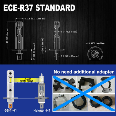10 watt LED-koplampen 10000Lm H8 H10 H7 H1 H11 H16 9005 9006 9012 Met LED-lampen