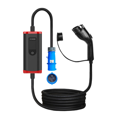 Draagbare IP65 8A-32A verstelbare type 1 EV-auto-oplader met 2000V Voltage
