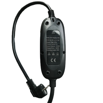 Draagbare EV-oplader modus 2 IEC 62196 Vaste wisselstroom 8A tot 16A voor het opladen van batterijen voor elektrische auto's