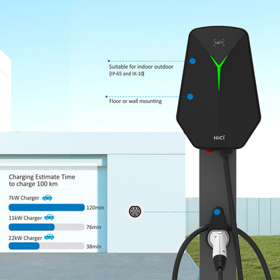 Wallbox Type 2 EV Wandlader 32A 400V AC Laadstation Laadpunt 7KW Parkeerplaats