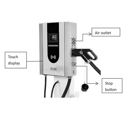 GBT-type Fast EV Charger DC Wall Charger met nominale stroom 0-200A Uitgangsvermogen 20 kW