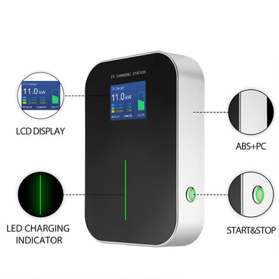 IP66 waterdichte 16A 3-fase type 2-oplaadstations op de vloer voor 11 kW EV-laadmachine