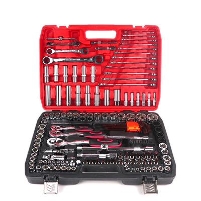 Autoreparatie 151PCS Autotoolbox 12pt 6pt Socket Set Tool Kits Autoreparatie gereedschappen