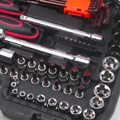 Autoreparatie 151PCS Autotoolbox 12pt 6pt Socket Set Tool Kits Autoreparatie gereedschappen