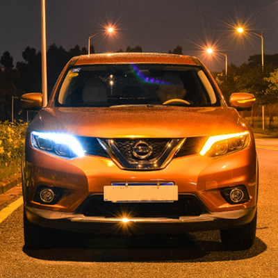 14-16 X-Trail koplampmontage met aangepaste LED-lens en draaibank
