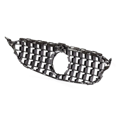100% getest Abs Gloss Zwart Gt Type Chrome Grille voor Mercedes Benz C-Klasse W205