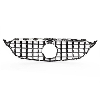100% getest Abs Gloss Zwart Gt Type Chrome Grille voor Mercedes Benz C-Klasse W205