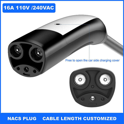 16A 32A 48A 50A 80A Draagbaar elektrisch oplaadstapelkabel met NACS TESLA standaard stekker