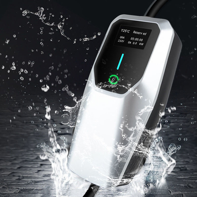 Eenfasige draagbare EV-oplader met uitgangsstroom 6A-8A-10A-13A-16A-20A-24A-32A