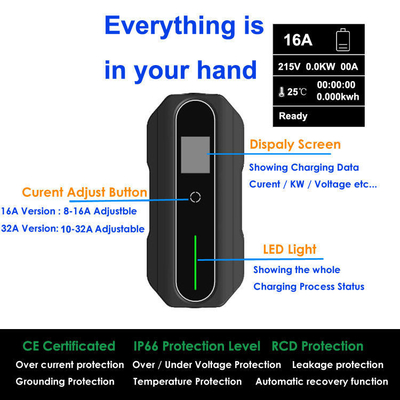 16A Type1 Draagbare Type 2 Ev Charger Interface Standard andere Uitgangsvermogen andere Voor thuis