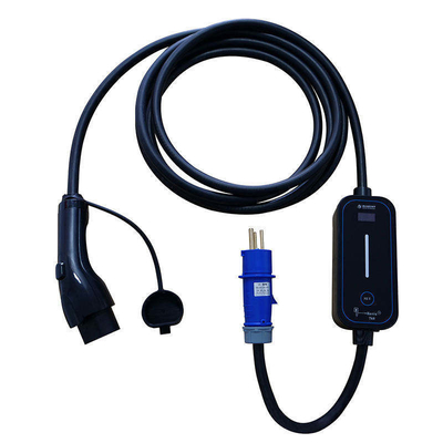 Draagbare EV-oplader Type2 7Kw 32A Gb/T 5M-kabel met 50Hz of 60Hz-invoerfrequentie
