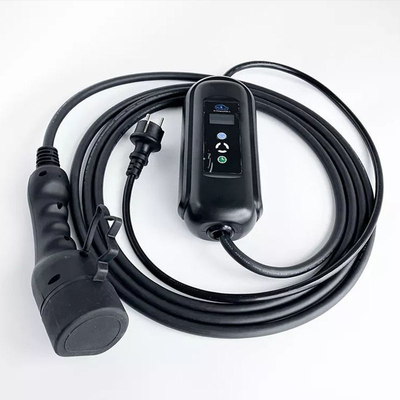 11kW uitgangsvermogen 8A-16A Type2 oplaadkabel voor draagbare EV-oplader voor thuis